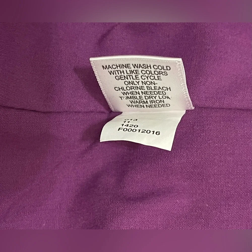 Isaac Mizrahi Artisan Velvet Paisley Jacket in Purple and Olive Size Medium - Picture 9 of 10